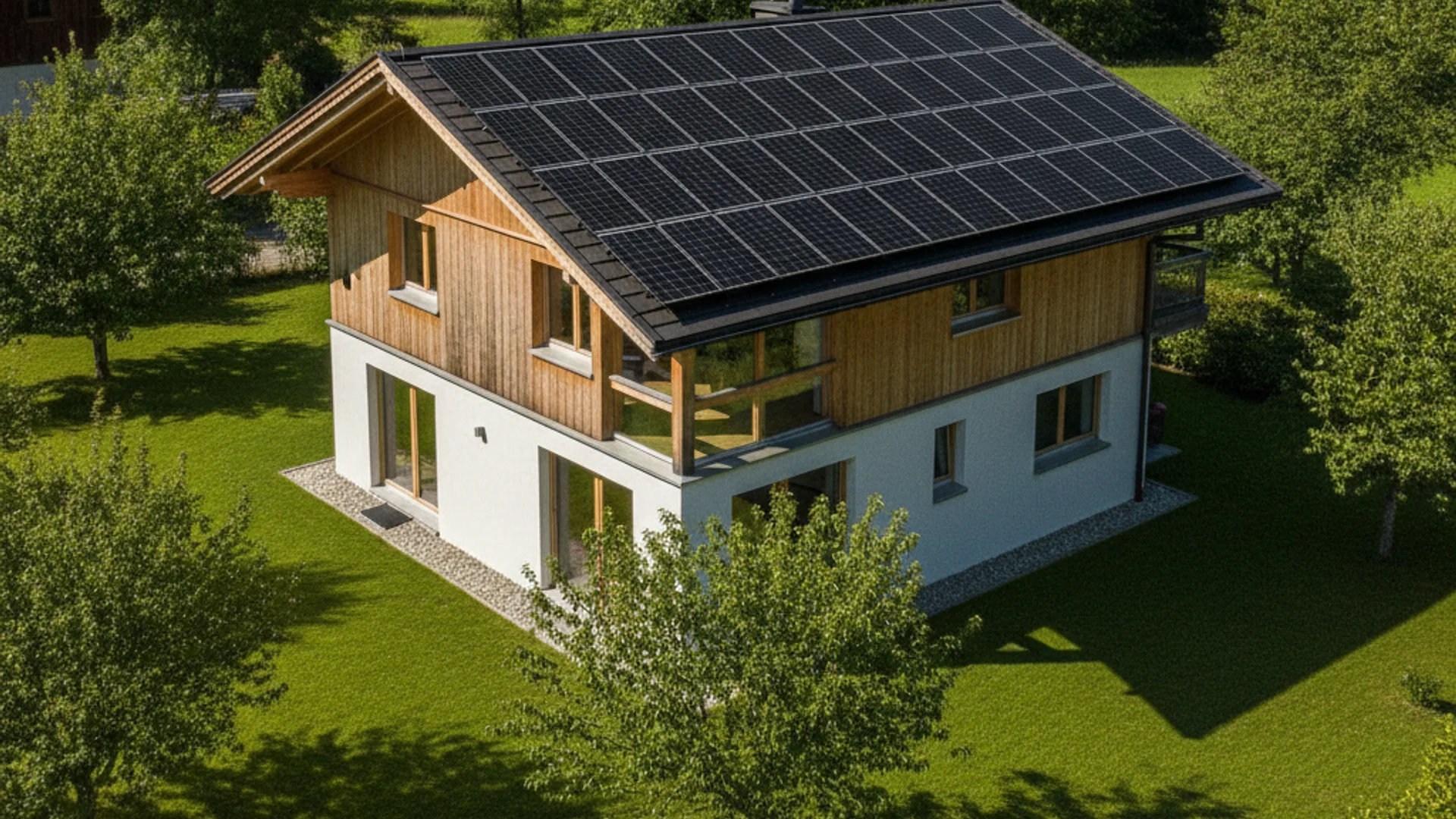 Solaranlage auf einem Schweizer Einfamilienhaus
